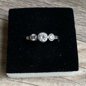 Platinum and Moissanite ring
